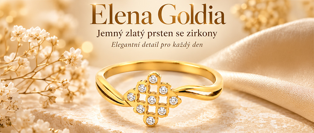 Dámský ocelový prsten Elena Goldia (5)